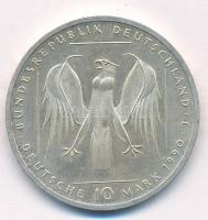 NSZK 1990J 10M Ag "800 éves a Német Lovagrend" T:1-,2 FRG 1990J 10 Mark Ag "800th Ann...