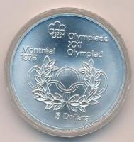 Kanada 1974. 5$ Ag Montreali olimpia - Olimpiai ötkarika T:BU Canada 1974. 5 Dollars Ag Montreal Olympic games - C:BU Krause KM#89