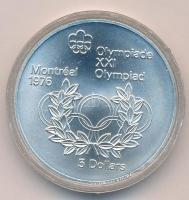 Kanada 1974. 5$ Ag "Montreali olimpia - Olimpiai ötkarika" T:BU Canada 1974. 5 Dollars Ag "Montreal Olympic games - " C:BU Krause KM#89
