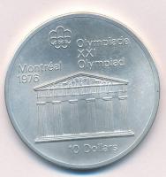 Kanada 1974. 10$ Ag "Montreali olimpia - Zeusz-templom" T:BU Canada 1974. 10 Dollars Ag "Montreal Olympic Games - Temple of Zeus" C:BU Krause KM#94