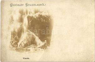 ~1899 Stájerlak, Steierlak, Stájerlakanina, Steierdorf, Anina; vízesés / waterfall. photo (EK)