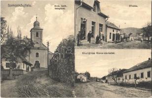 1928 Somoskőújfalu, Római katolikus templom, Községháza, Fő utca, Neumann Árpád üzlete