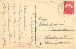 1928 Somoskőújfalu, Római katolikus templom, Községháza, Fő utca, Neumann Árpád üzlete