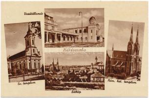 Békéscsaba, vasútállomás, Evangélikus és római katolikus templom