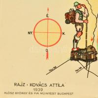 1939 A Keleti-Mecsek színes turistatérképe, Kiadja Pécs Szab kir. város idegenforgalmi hivatala. Raj...