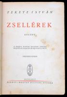 Fekete István: Zsellérek. Bp.(1941), Kir. M. Egyetemi Nyomda. Negyedik kiadás. Kiadói aranyozott ger...