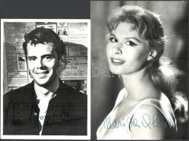 18 db vegyes, aláírt fotólap, fotó tétel. Színészek aláírásaival