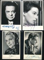 10 db színészek által aláírt fotólap, fotó