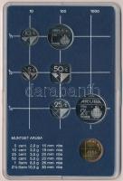 Aruba 1986. 5c-2 1/2Fl (6xklf) + Utrechti Verde zseton plasztiktokos szettben T:1 Aruba 1986. 5 Cents - 2 1/2 FLorin (6xdiff) + Utrecht Mint jeton in plastic case C:UNC