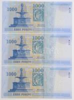 2015. 1000Ft "DC" (3x) sorszámkövetők T:I