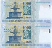 2005. 1000Ft "DB" (2x) sorszámkövetők T:I