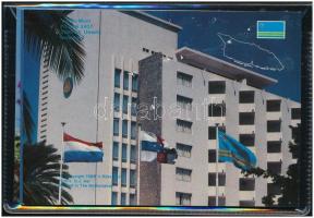 Aruba 1988. 5c-2 1/2Fl (6xklf) + "Aruba" emlékérem szettben, karton műanyag tokba ragadva ...