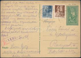 1944 Munkaszolgálatos tábori postai levelezőlapja