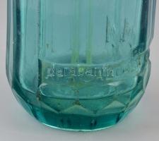 "Apa gazoa a stas" feliratú román szódásüveg, kopásnyomokkal, nagyon apró csorbákkal, m: 3...