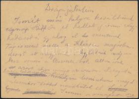 1940 Munkaszolgálatos tábori postai levelezőlapja