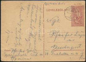 1942 Munkaszolgálatos tábori postai levelezőlapja