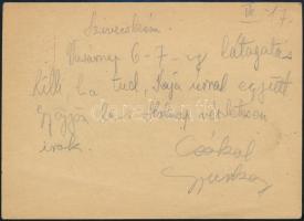 1942 Munkaszolgálatos tábori postai levelezőlapja