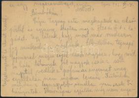 1942 Munkaszolgálatos tábori postai levelezőlapja