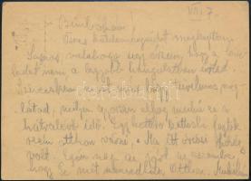 1942 Munkaszolgálatos tábori postai levelezőlapja