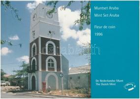 Aruba 1996. 5c-5Fl (7xklf) + Aruba emlékérem szettben T:1 Aruba 1996. 5 Cents - 5 Florin (7xdiff) + Aruba commemorative coin in set C:UNC