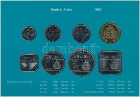 Aruba 1997. 5c-5Fl (7xklf) + "Aruba" emlékérem szettben T:1
Aruba 1997. 5 Cents - 5 Flori...