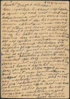 1944 Munkaszolgálatos tábori postai levelezőlapja