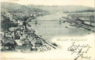 1900 Budapest, A Duna Buda és Pest között (EK)