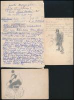 1906 Fried Sándor (1881-1906) fiatalon tragikus hirtelenséggel elhunyt férfi emléke: képe, saját kézzel írt lapja, családjának kivonatos története, verse