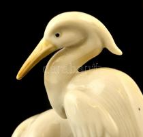 Gém pár, kézzel festett, jelzés nélkül, apró kopásnyomókkal,  m: 10 cm