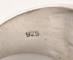 Ezüst(Ag) sokköves gyűrű, jelzett, méret: 51, bruttó: 8,5 g