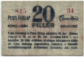 Budapest DN Pesti Hírlap ritkább változat piros számozás 3+2 szám T:III+