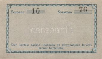 Újpest/Mauthner bőrgyár 1919. 1K T:I