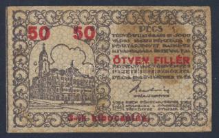 Pécs 1919. pénztárjegy 3. kiadás T:II foltos