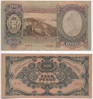 1943. 1000P + 1945. 1000P MNB bélyeg nélkül T:III-,II