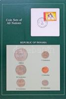 Panama 1982-1983. 1c - 1B (6xklf), "Coin Sets of All Nations" forgalmi szett felbélyegzett...