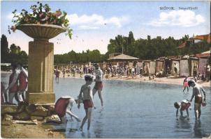 1928 Siófok, Strandfürdő, fürdőzők