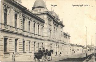 Lugos, Lugoj; Igazságügyi palota. Kiadja Schönberg Miksané / Palace of Justice (Rb)