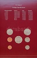 Tuvalu 1985. 1c - 1$ (7xklf), "Coin Sets of All Nations" forgalmi szett felbélyegzett kart...
