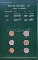 Vatikán 1985. 10L - 500L (6xklf), "Coin Sets of All Nations" forgalmi szett felbélyegzett ...