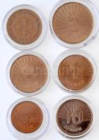 Macedónia 1993-2008. 50d-10D (6xklf) közte 2000. 1D Br "Kereszténység 2000 éve" T:1,1-
Ma...