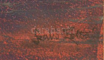 Szabó jelzéssel: Fekvő női akt. Vegyes technika, papír, üvegezett keretben, 34×45 cm