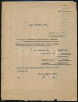 1946 Órabetéti díjszámla okirat 86 db számlailletékbélyeggel