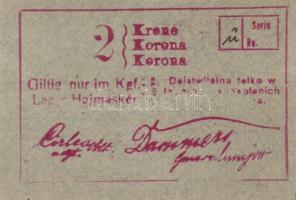 Hajmáskér/hadifogolytábor I.kiadás 1914. 1K + 2K pár T:I