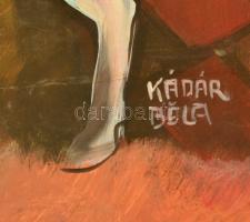 Kádár jelzéssel:Fehér ló. Tempera, papír, kis szakadással, üvegezett keretben, 60×42 cm