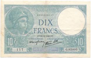 Franciaország 1940. 10Fr T:III France 1940. 10 Francs C:F