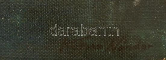 Katona jelzéssel: Vízparti erdő. Olaj, farost (besötétedett), 57×80 cm