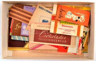 cca 1960-1975 Régi csokoládépapírok (Szerencsi, Boci, Marika, Puncsos, stb.), 22 db