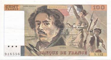 Franciaország 1989. 100Fr T:III tűnyom France 1989. 100 Francs C:F pinhole