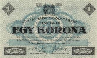 Somorja/hadifogolytábor 1916. 1K T:I