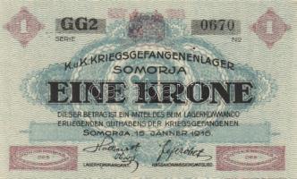 Somorja/hadifogolytábor 1916. 1K T:I